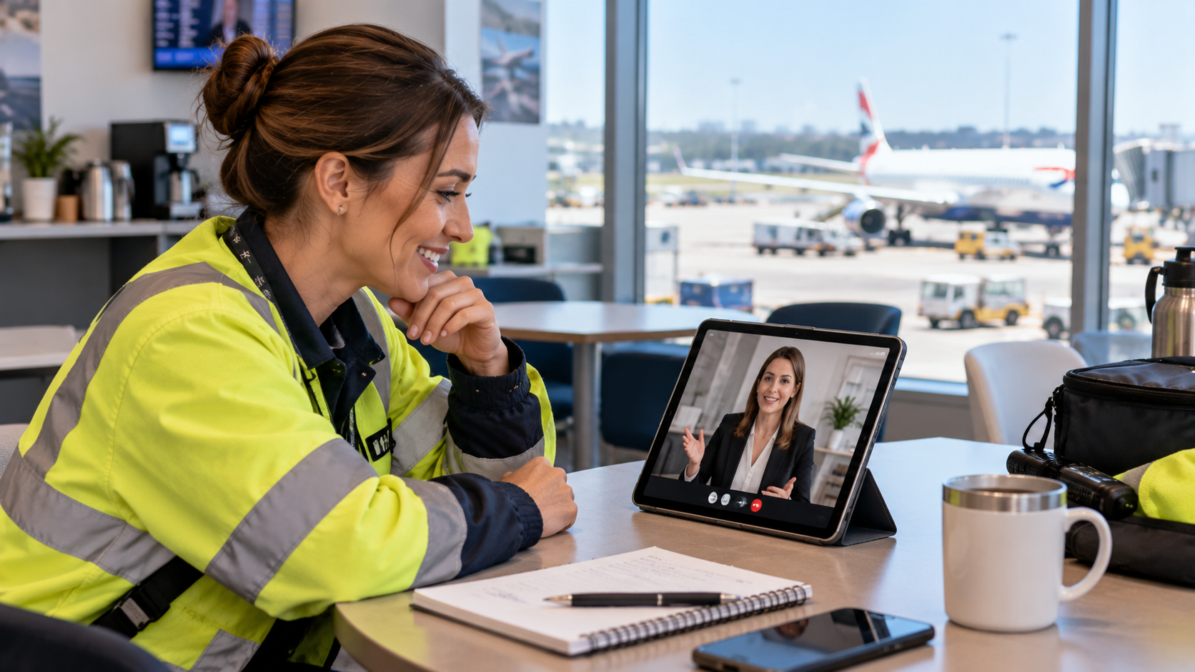 Tax Advisor in Cheadle giving flexible advice to an airport worker