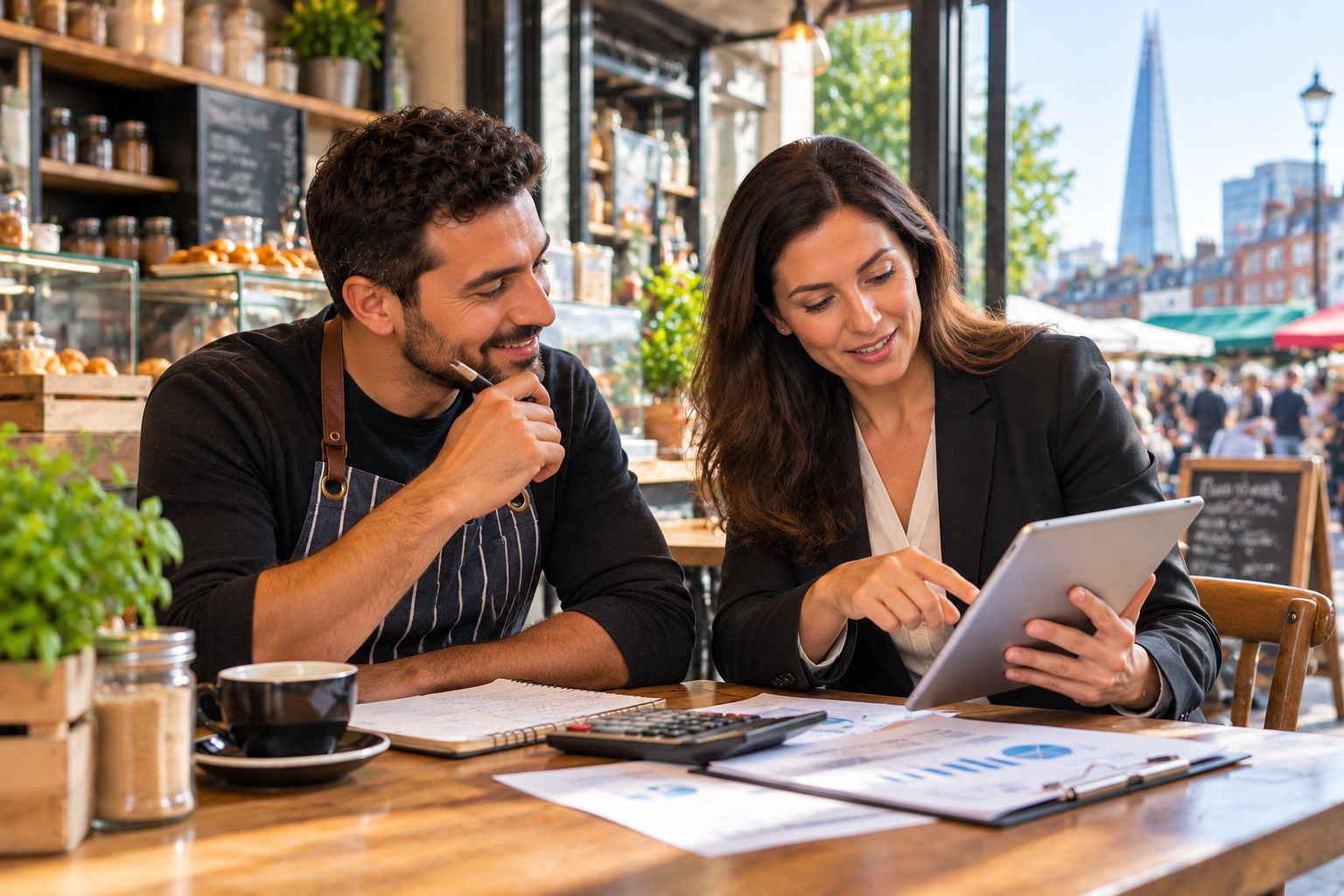 Tax consultant for small business in Southwark helping a local owner