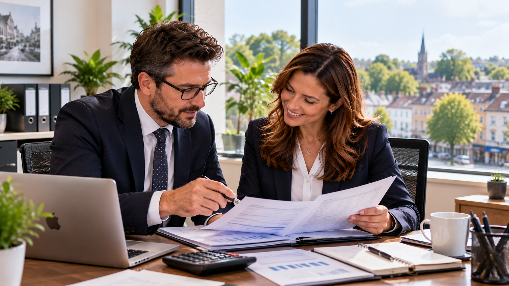 Professional tax consultants in Ealing reviewing client accounts