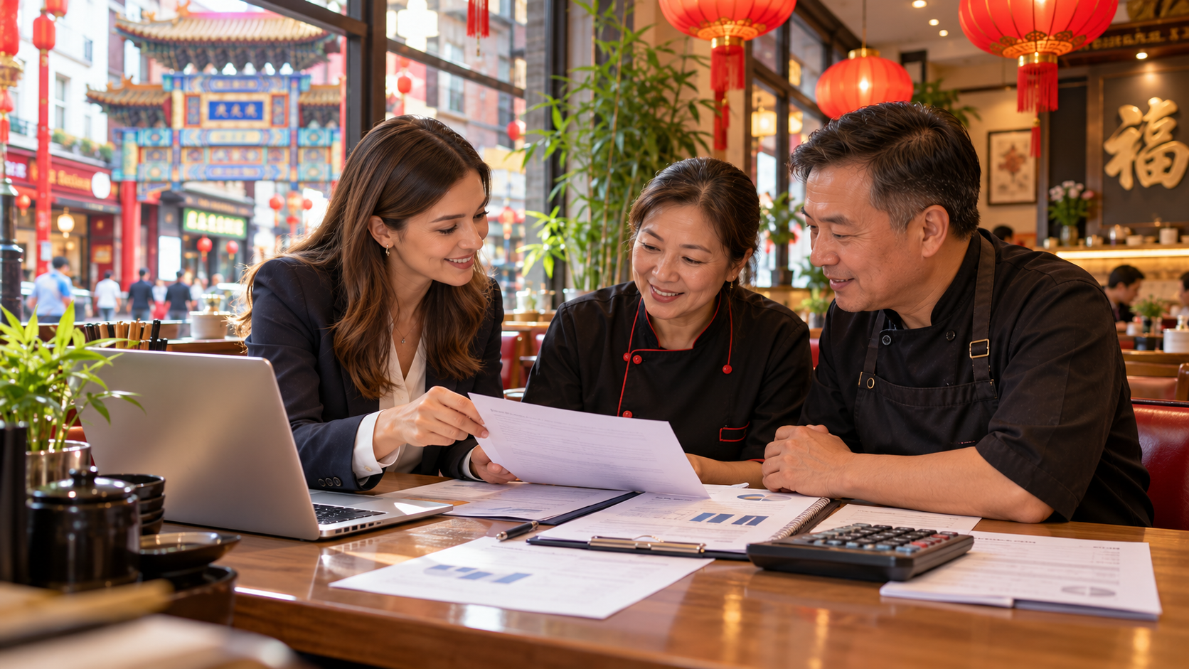 Tax Consultant in Chinatown advising a family restaurant