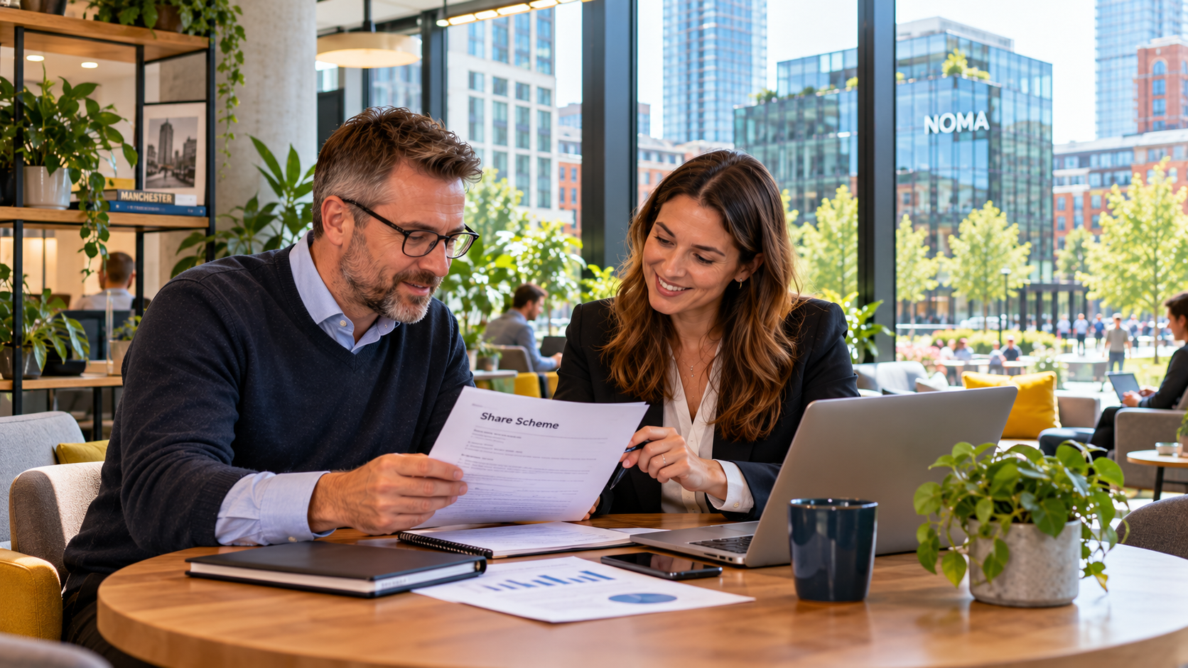 Personal Tax Advisor in NOMA explaining employee share schemes
