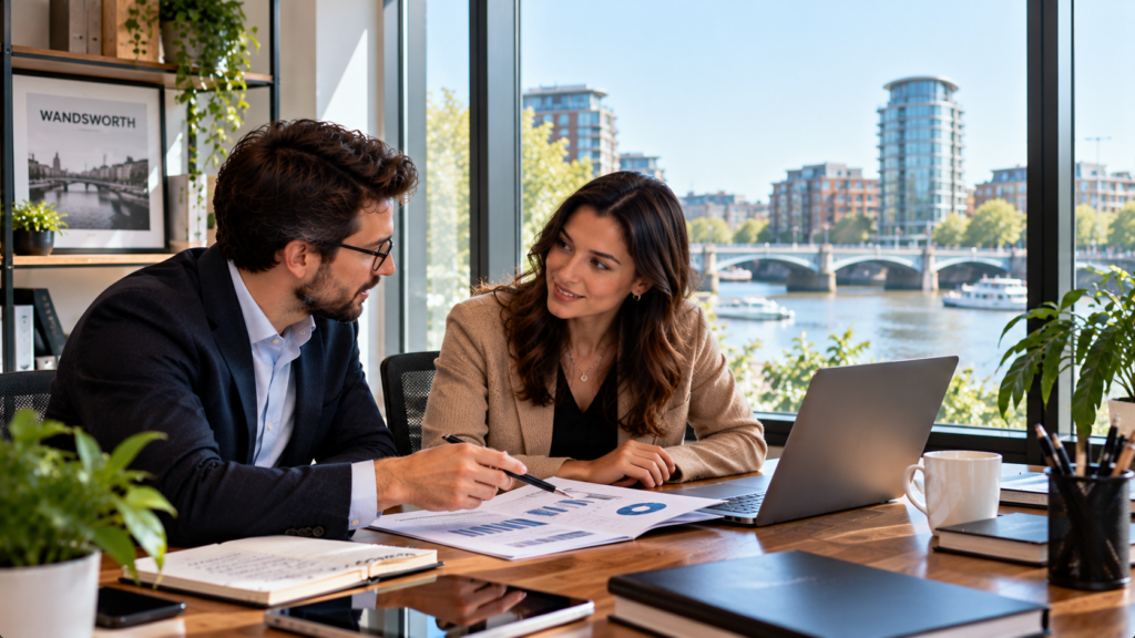 Tax Consultant in Wandsworth UK meeting a local client