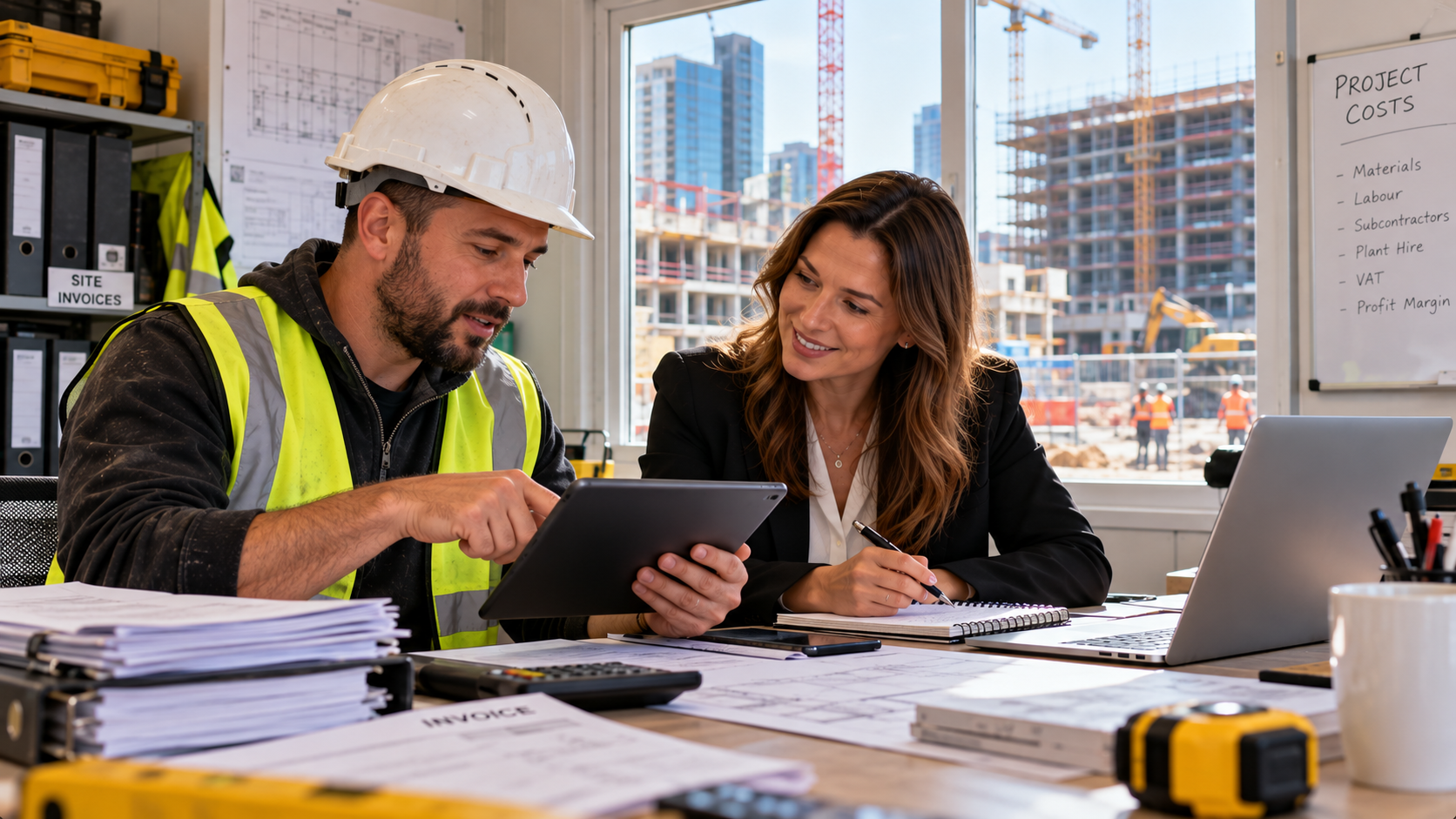 Tax Advisor in Salford giving practical advice to a builder