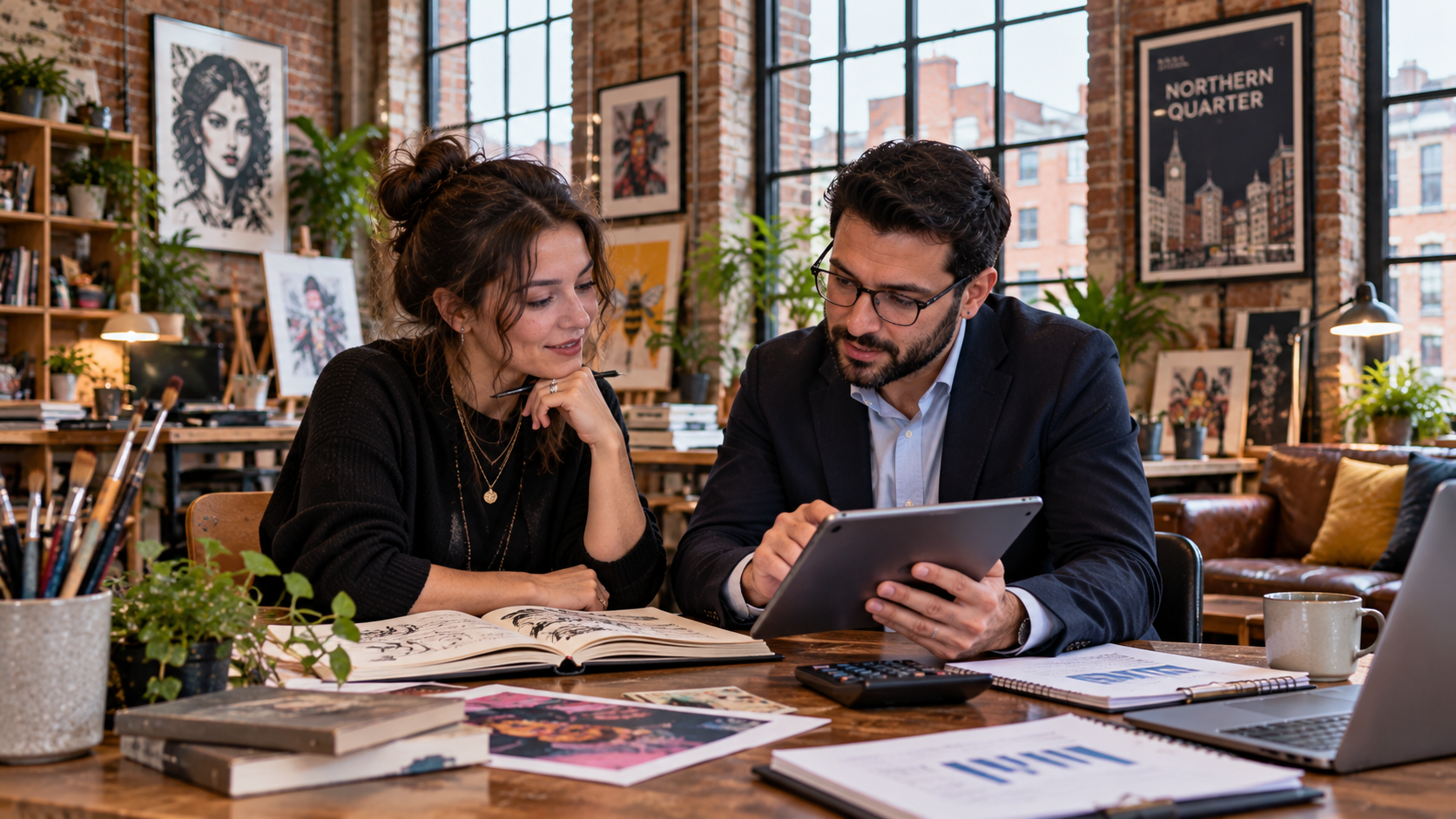 Personal Tax Advisor in Northern Quarter helping a local maker