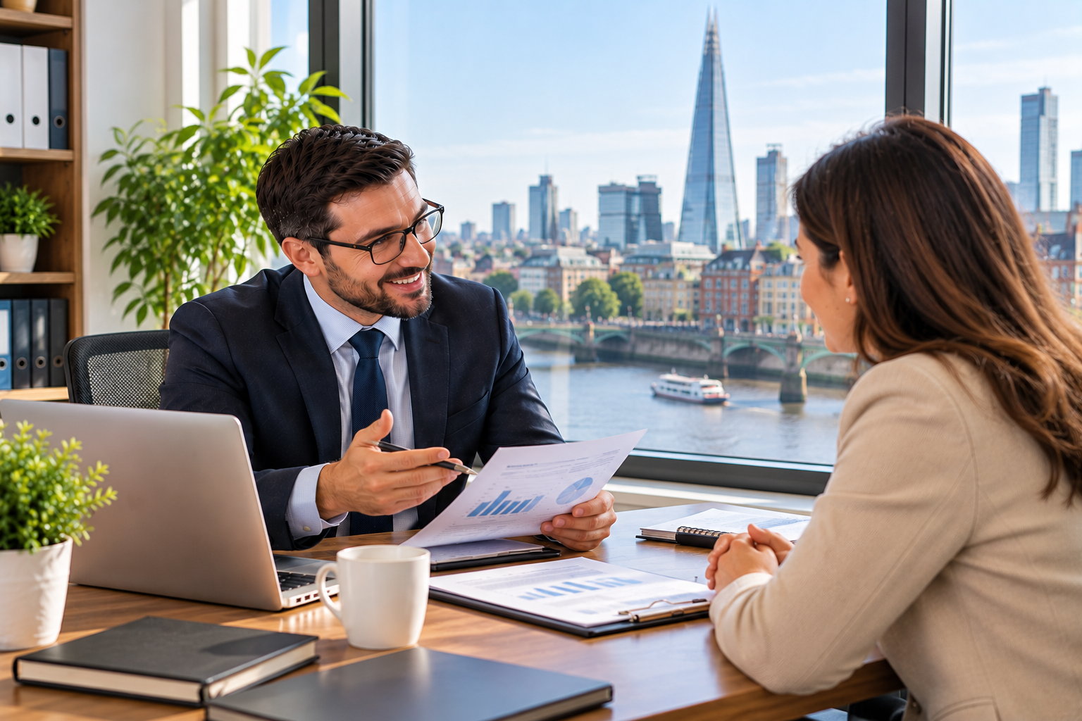 Tax Consultant in Southwark meeting a local business owner