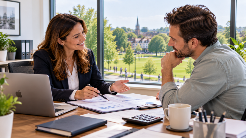Tax Consultant in Ealing UK meeting a local client