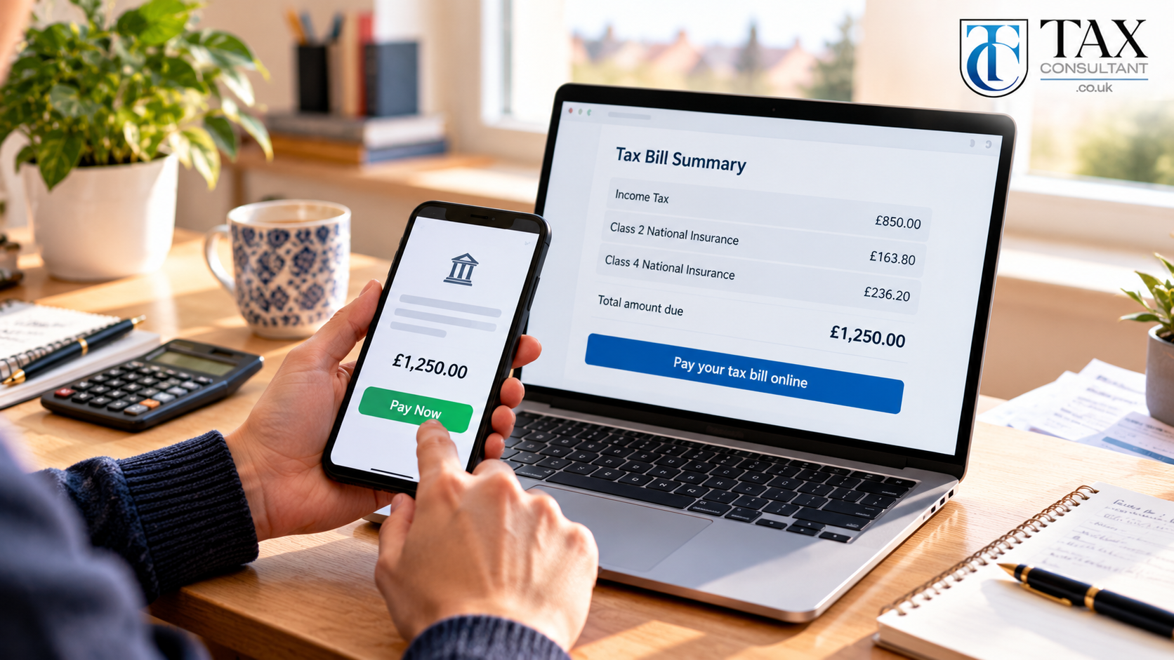Paying a Self Assessment tax bill online after filing