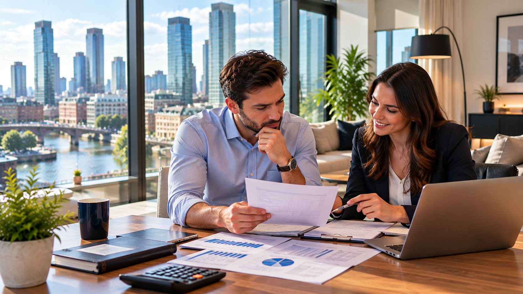 Personal tax advisor in Spinningfields helping a professional client