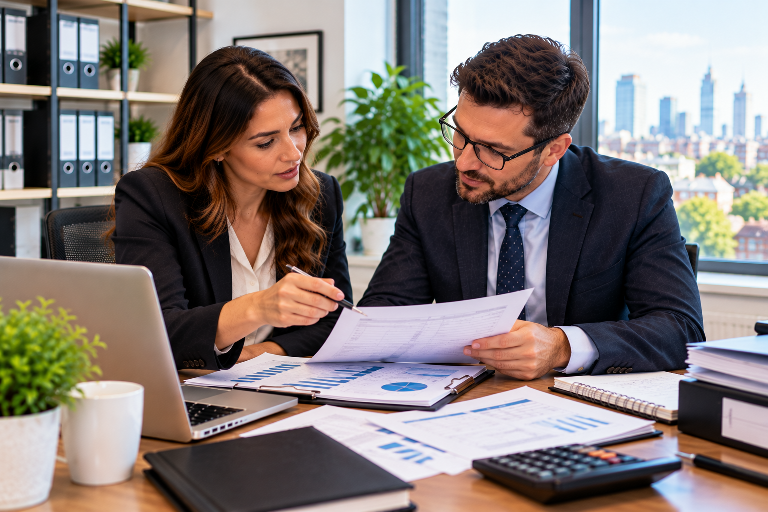 Professional tax consultants in Brent reviewing client accounts
