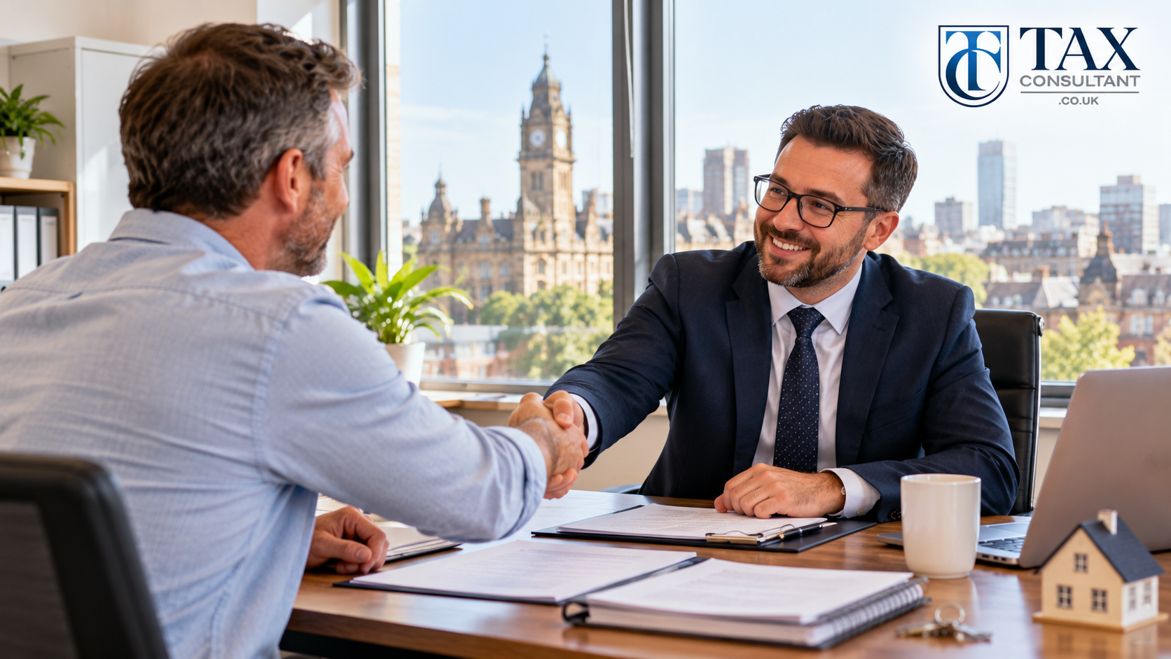 Property tax advisor meeting a landlord client
