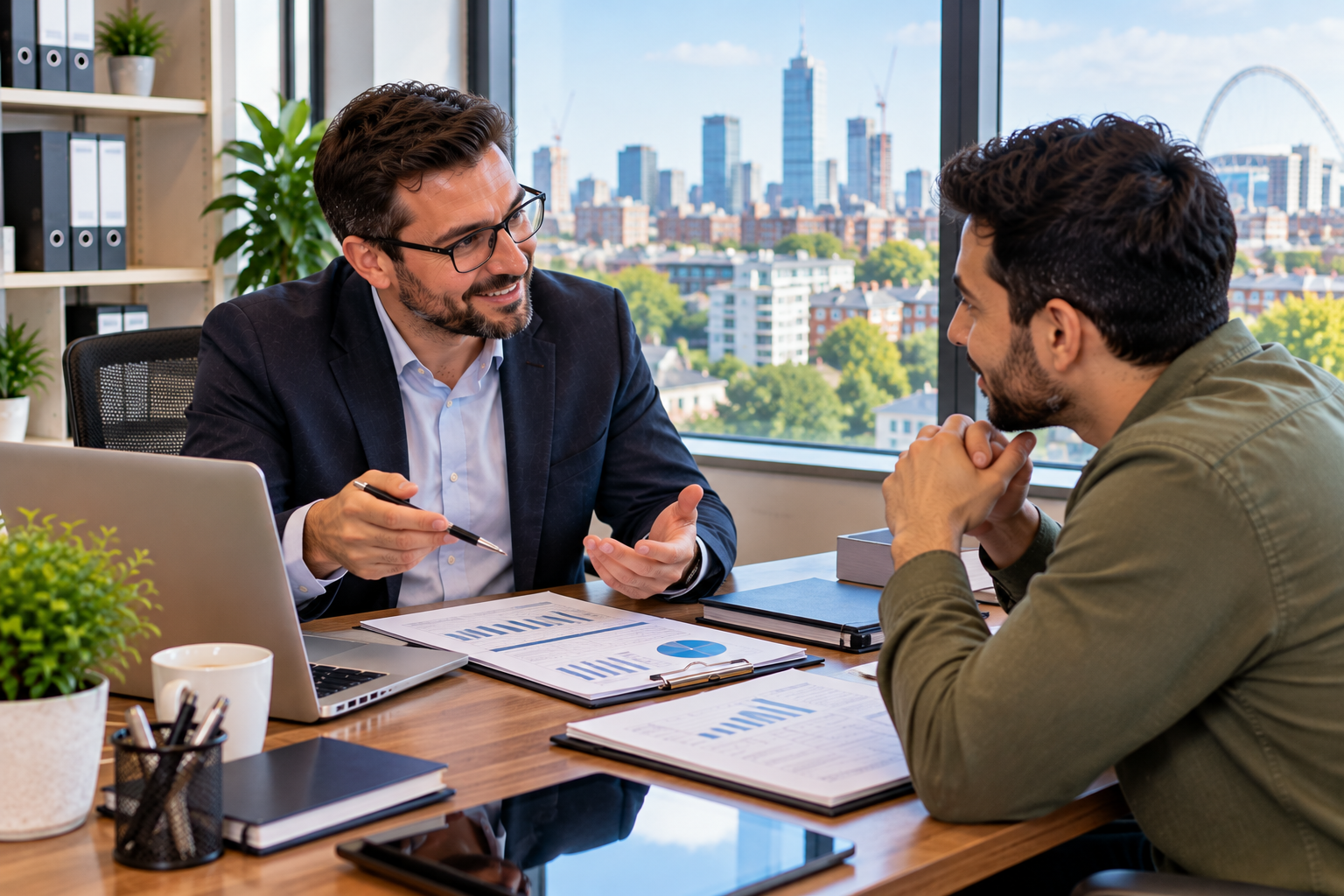 Tax Consultant in Brent meeting a local business owner